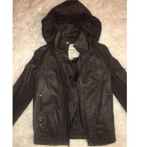 American rag brown pleather jacket